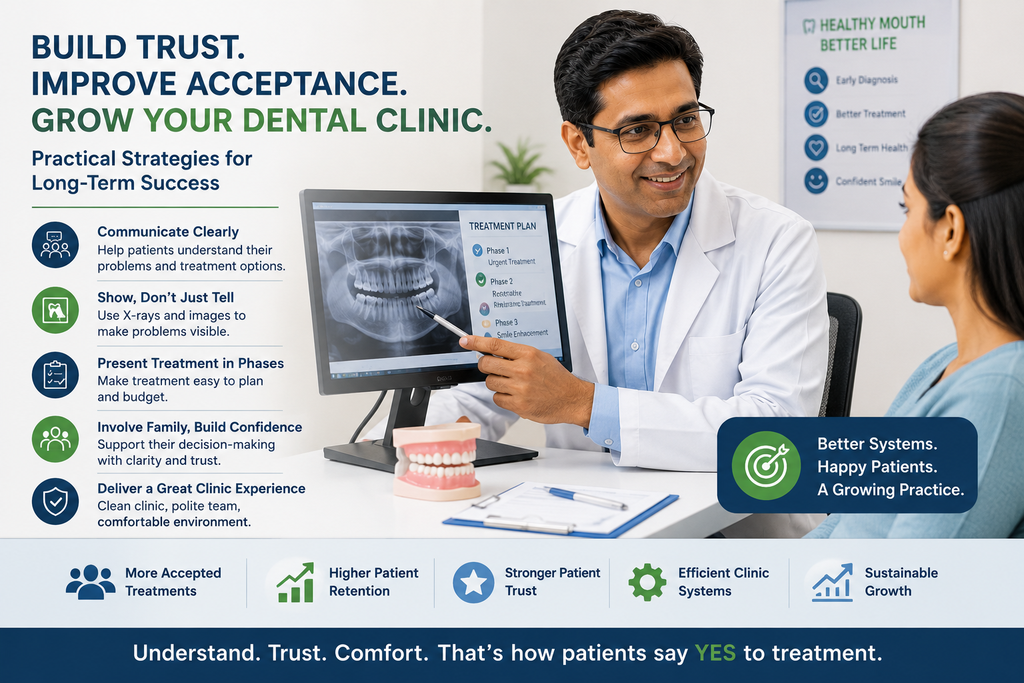 How to increase dental treatment acceptance through patient communication and trust