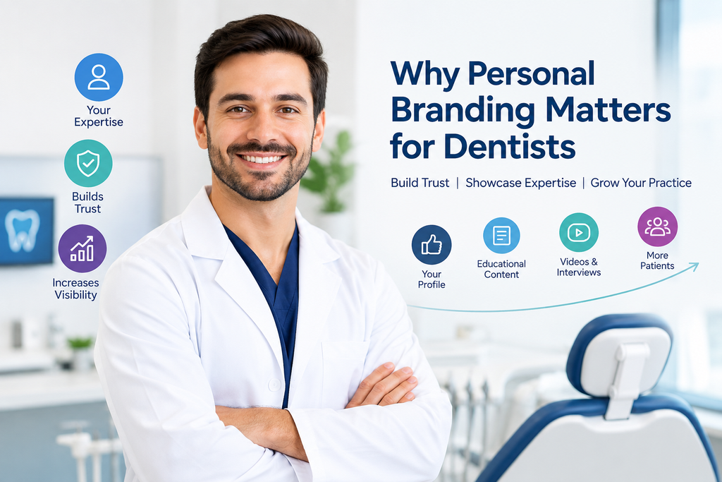 Personal branding for dentists to build trust, expertise, and practice visibility